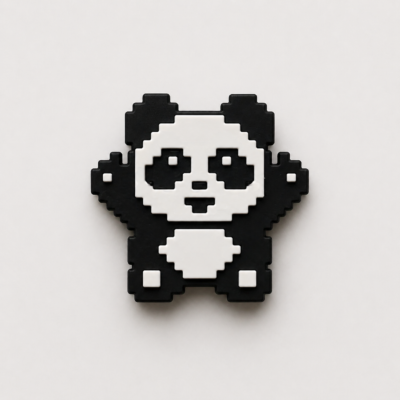 3d printed pixel yay panda magnet